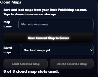 Voxel Tabletop cloud map storage
